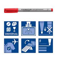 Staedtler Foliestift Lumocolor® 316 WP4 Rood, Blauw, Groen, Zwart - thumbnail