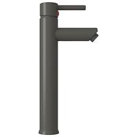 VidaXL Wastafel met kraan en pop-up afvoer gehard glas bruin - thumbnail