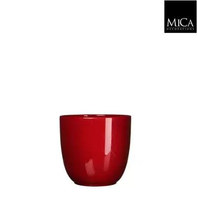 Mica Decorations tusca pot donkerrood 13x14cm Mica Decorations tusca pot donkerrood 13x14cm