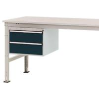 Manuflex ZB4512.7016 Behuizing onderbouw stationair, gebruiksh. 300 mm met 2 lades. Voor tafel diepte 800 mm - thumbnail