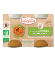 Babybio Babybio Groenten Wortel Pompoen 130 Gram Bio (2x130g) - thumbnail