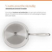 ELLE Gourmet Classique Koekenpannenset - Ø 24 & 28 cm - Zonder anti-aanbaklaag - RVS - thumbnail