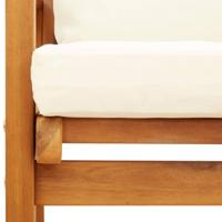 Tuinbank met kussen 120 cm massief acaciahout - thumbnail