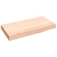 Wandschap 40x20x4 cm onbehandeld massief eikenhout - thumbnail