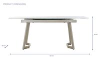 Eettafel DKD Home Decor Kristal Gouden Metaal Wit (140 x 80 x 76 cm) - thumbnail