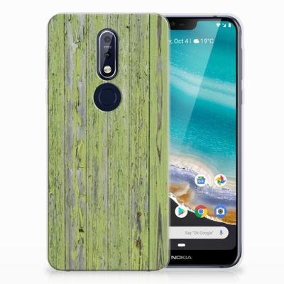 Nokia 7.1 | Bumper Hoesje | Green Wood Nokia 7.1 | Bumper Hoesje | Green Wood