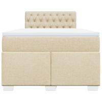 Boxspring met matras stof crèmekleurig 120x200 cm - thumbnail