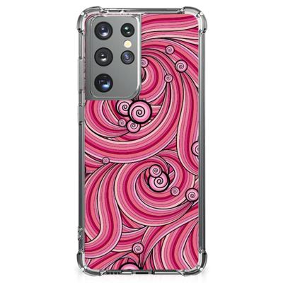 Samsung Galaxy S21 Ultra Back Cover Swirl Pink