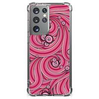 Samsung Galaxy S21 Ultra Back Cover Swirl Pink - thumbnail