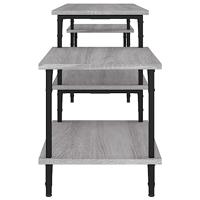 Tv-meubel 157x35x52 cm bewerkt hout grijs sonoma eikenkleurig - thumbnail