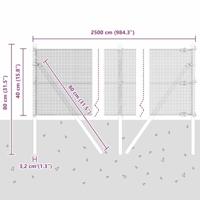 VidaXL Afrasteringspaal groen 25 x 0,4 m (12 x 12 mm gaas) - thumbnail