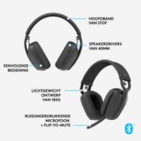Headset met Bluetooth en microfoon Logitech 981-001213 Grijs Grafiet - thumbnail