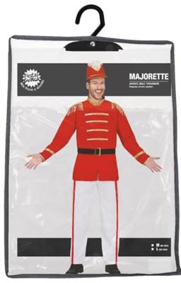 Majorette Kostuum Man Rood Martin Majorette Kostuum Man Rood Martin