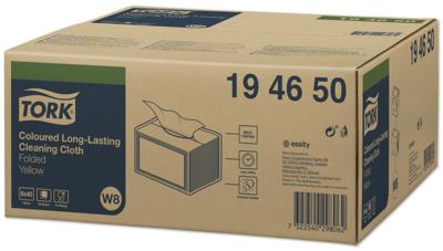 Reinigingsdoek Tork W8 Premium 1-laags 8x40 vel geel 194650