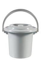 Curver toiletemmer+ deksel grijs 5ltr - thumbnail