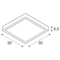 SLV 1003450 AINOS LED-plafondlamp LED vast ingebouwd 17 W Antraciet - thumbnail