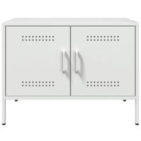 Tv-meubelen 2 st 68x39x50,5 cm staal wit - thumbnail