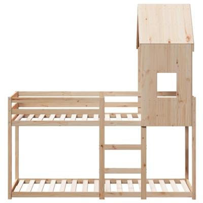 Stapelbedframe zonder matras massief grenenhout 90x200 cm