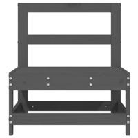 Tuinmiddenbank massief grenenhout grijs - thumbnail