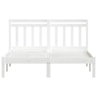 Bedframe massief grenenhout wit 140x190 cm - thumbnail