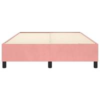 Bedframe fluweel roze 140x200 cm - thumbnail