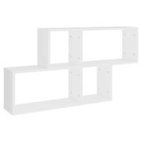 VidaXL Wandschap 100x18x53 cm bewerkt hout wit - thumbnail