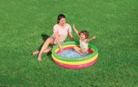 Bestway Opblaasbaar Kinderzwembad 3 Ringen Gewatteerde Bodem 102x25 cm +2 Jaar Tuin 51104 - thumbnail