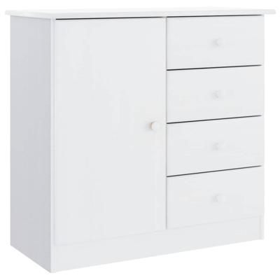 Dressoir ALTA 77x35x73 cm massief grenenhout wit
