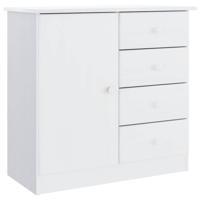 Dressoir ALTA 77x35x73 cm massief grenenhout wit - thumbnail