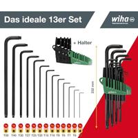 Wiha Stiftsleutelset | in ProStar houder | TORX® | 14-delig | chemisch gezwart | in blister - 24852 - 24852 - thumbnail