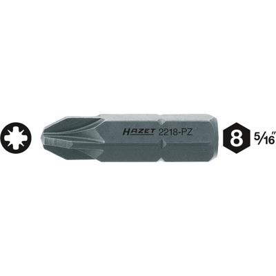 HAZET Bit 2218-PZ3 · 5/16 inch (8 mm) zeskant massief · Pozidriv-profiel PZ · SW PZ3 HAZET Bit 2218-PZ3 · 5/16 inch (8 mm) zeskant massief · Pozidriv-profiel PZ · SW PZ3