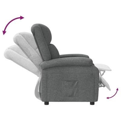 Fauteuil verstelbaar stof donkergrijs