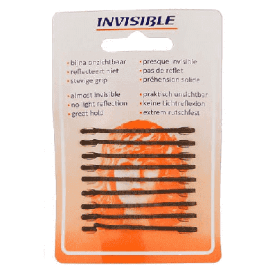 Invisible schuifjes newey kaartje bruin kort