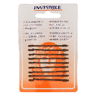 Invisible schuifjes newey kaartje bruin kort - thumbnail