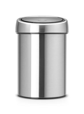 Brabantia Touch Bin Afvalemmer - wand - 3 liter - kunststof binnenemmer - matt steel 363986 Brabantia Touch Bin Afvalemmer - wand - 3 liter - kunststof binnenemmer - matt steel 363986