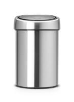 Brabantia Touch Bin Afvalemmer - wand - 3 liter - kunststof binnenemmer - matt steel 363986 - thumbnail
