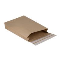Kraftpapier verzendzakken (met retourstrip) bruin 300 x 80 x 430 mm 100 gram/m2 - thumbnail