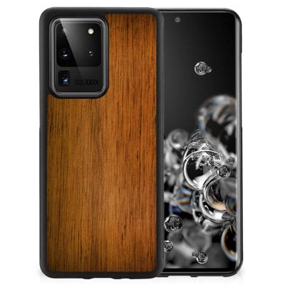Samsung Galaxy S20 Ultra Grip Case Donker Hout