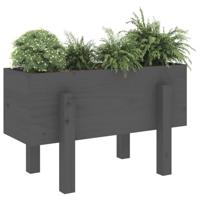 VidaXL Plantenbak 62x30x38 cm massief grenenhout grijs - thumbnail