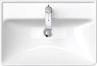 Wastafel Duravit D-Neo Met Overloop Kraanvlak 1 Kraangat 65 cm Hoogglans Wit Duravit - thumbnail