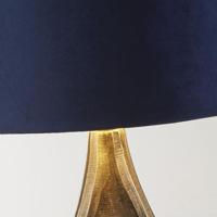Searchlight Gouden tafellampBucklow met donkerblauwe kap - EU86531AZ - thumbnail