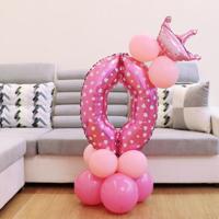 Aantal folie ballon Happy Birthday decoration - thumbnail