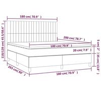 Boxspring met matras stof donkerbruin 180x200 cm - thumbnail