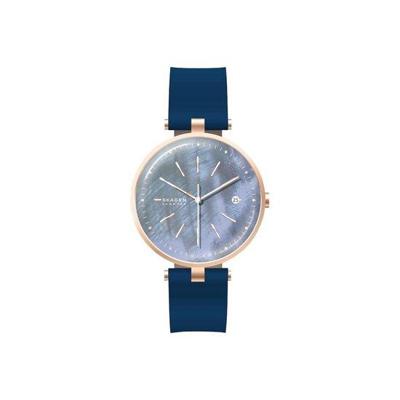 Horlogeband Skagen SKW2981 Leder Blauw 16mm