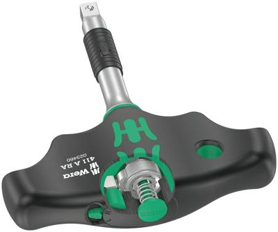 Wera 411 A RA Quergriff Schroevendraaier met ratel Universeel Sleutelbreedte (inch): 1/4 inch Koplengte: 45 mm