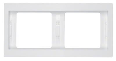 Berker K.1 afdekraam 2-voudig horizontaal polarwit