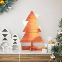 VidaXL Kerstdecoratie kerstboom 60 cm massief grenenhout wasbruin - thumbnail