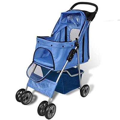 VidaXL Wandelwagen voor hond blauw