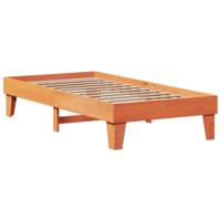 Bedframe zonder matras massief grenenhout wasbruin 75x190 cm - thumbnail