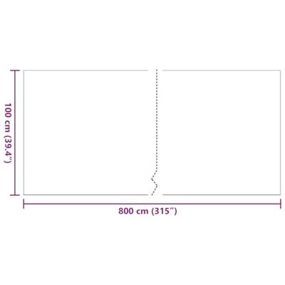 Kunstgras Zwart 8 x 1 m Polypropyleen